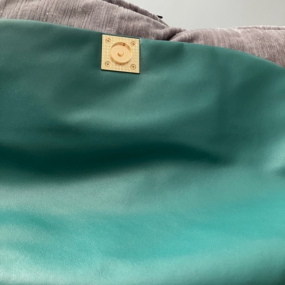 INC Elegant Green Shoulder Bag with Gold Accents - Picture 5 of 9